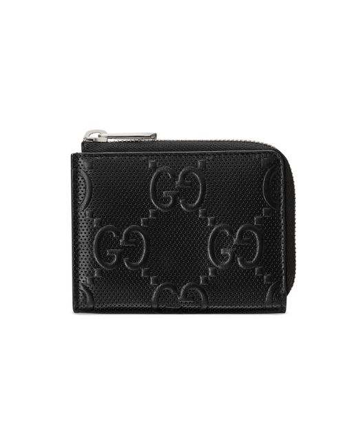 Gucci Leather GG Embossed Mini Wallet in Black for Men | Lyst Australia