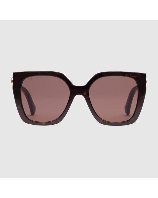 Gucci Brown Square-frame Sunglasses