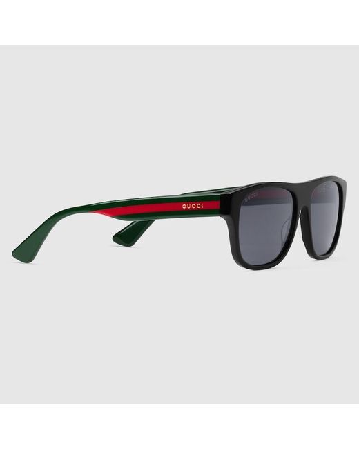 Gucci Sonnenbrille Mit Rechteckigem Rahmen Aus Acetat in Black für Herren