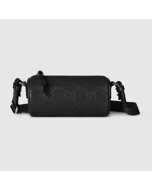 Gucci Black Edge Mini Cylinder Bag, Rubber for men