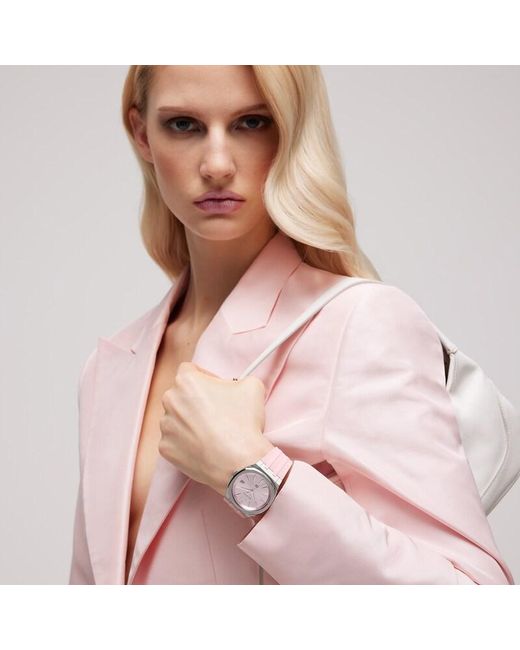 Gucci Pink 25H Watch, 36Mm, Steel