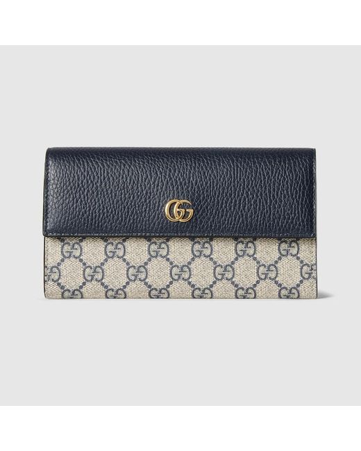 国内発送】Gucci ダブルG バイカラー コンチネンタルウォレット Gucci ダブルG バイカラー コンチネンタルウォレット, ブルー