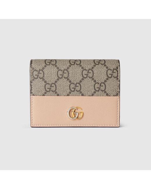 Porte-cartes GG Marmont Gucci en coloris Metallic