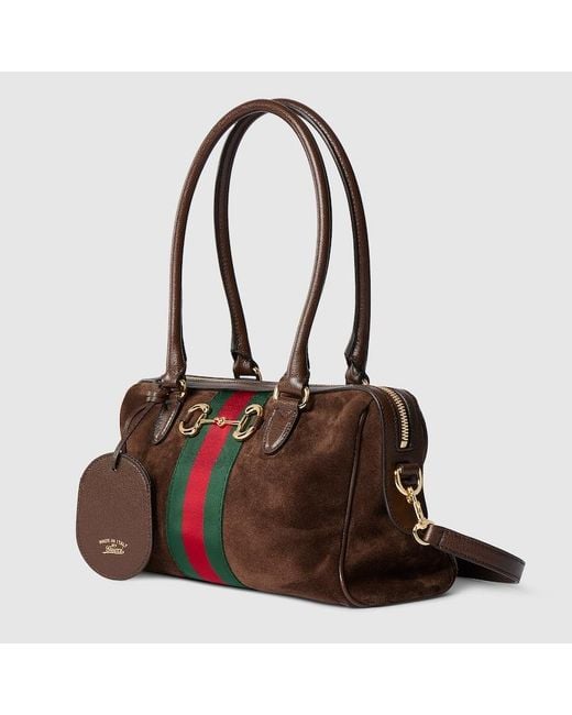 Gucci Brown Borsetto Medium Boston Bag