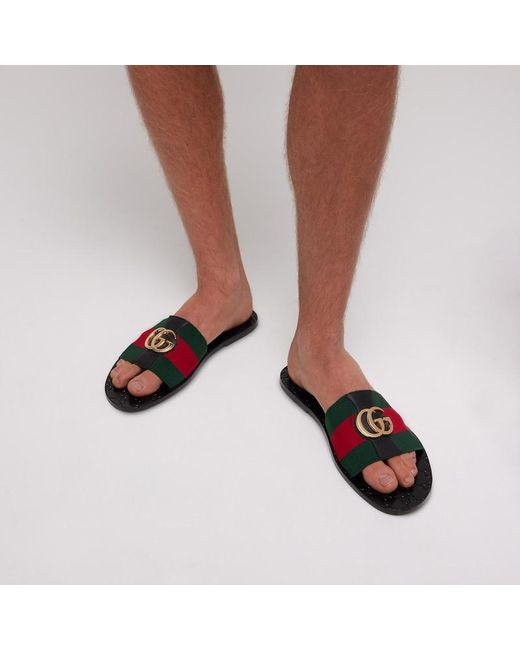 Gucci Black Riviera Slide Sandal for men