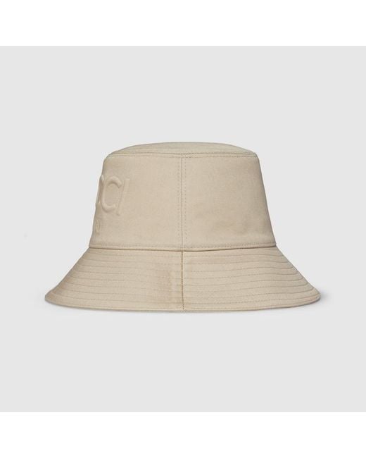Gucci Natural Embossed Bucket Hat for men