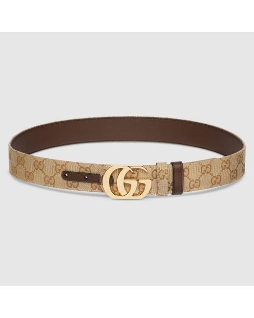 Gucci Brown Cut Gg Marmont Reversible Belt, Size 100