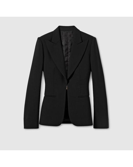 Gucci Black Technical Stretch Wool Jacket