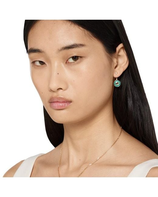 Gucci Blue Interlocking 18K Earrings