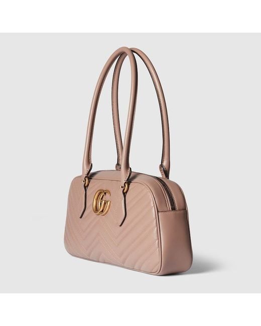 Gucci Pink GG Marmont Medium Top Handle Bag