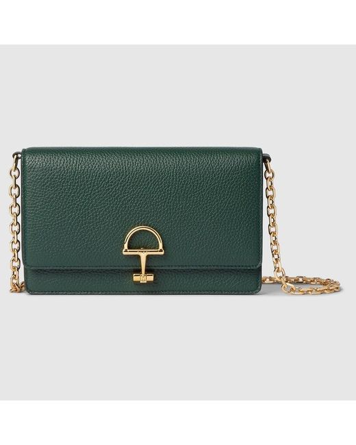 Gucci Green Half Horsebit Wallet On Chain