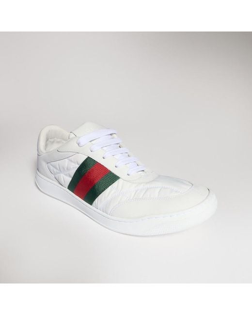 Gucci White Screener Sneaker, Uk for men