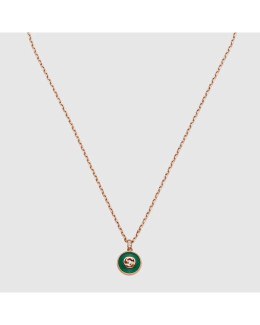 Gucci Metallic Interlocking 18K Chain Necklace