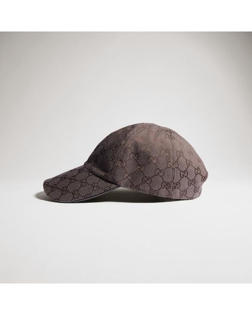 Gucci Brown Gg Cotton Canvas Baseball Hat
