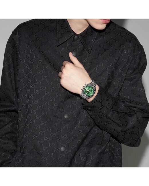 Orologio Interlocking, 41 Mm di Gucci in Green da Uomo