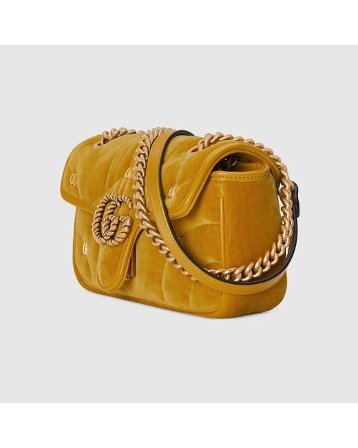 Gucci Metallic GG Marmont Mini-Schultertasche