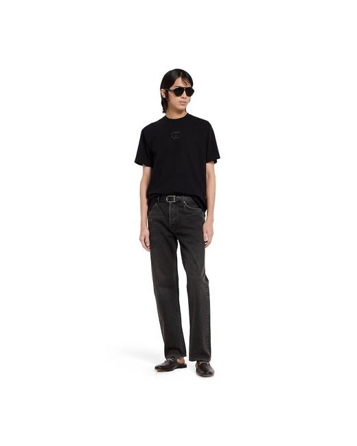 Gucci Black Reversible Belt With Rounded Buckle, Size 100 for men