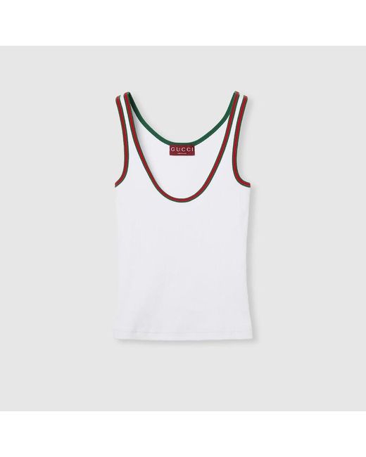 Gucci コットン タンクトップ White