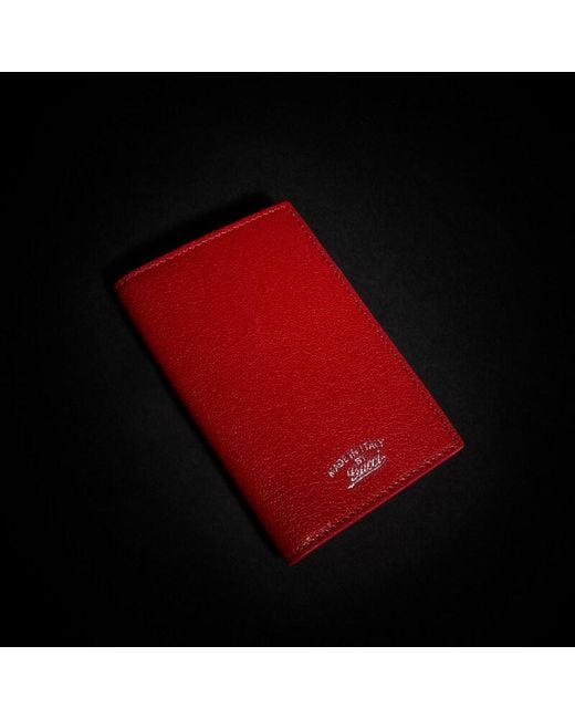 Gucci Red Lira Card Case for men
