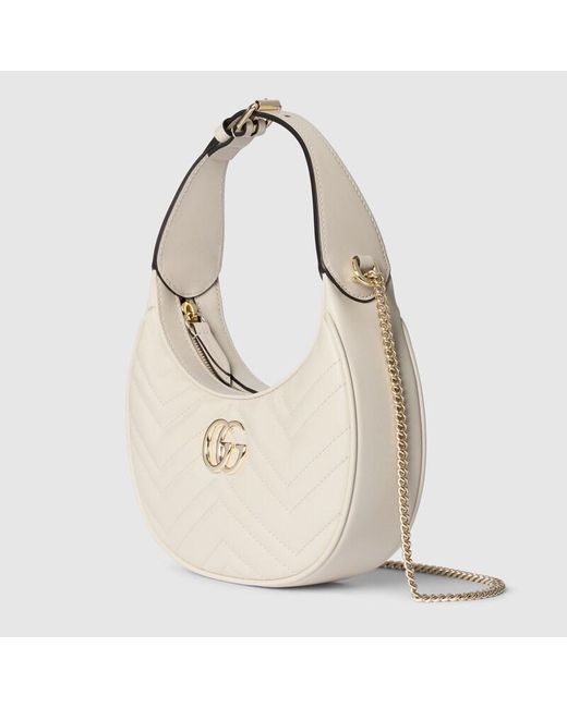 Borsa A Spalla Gg Marmont Misura Piccola di Gucci in Natural