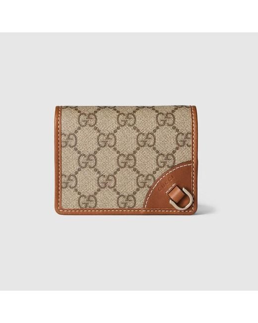 Gucci Natural Gg Emblem Small Wallet, Gg Canvas