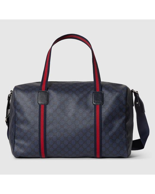 Borsone Con Dettaglio Web Misura Media di Gucci in Blue da Uomo