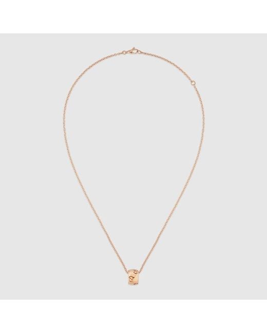 Gucci Metallic Icon 18K Gg Necklace
