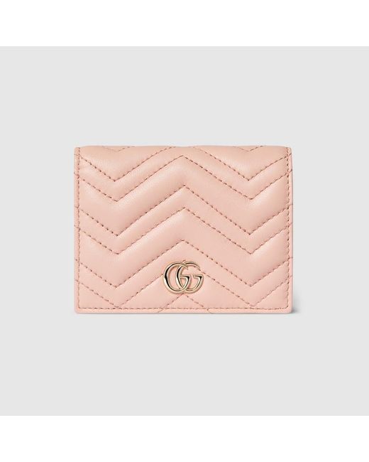 Gucci Pink Gg Marmont Small Wallet