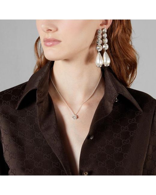 Gucci Metallic GG Marmont Necklace