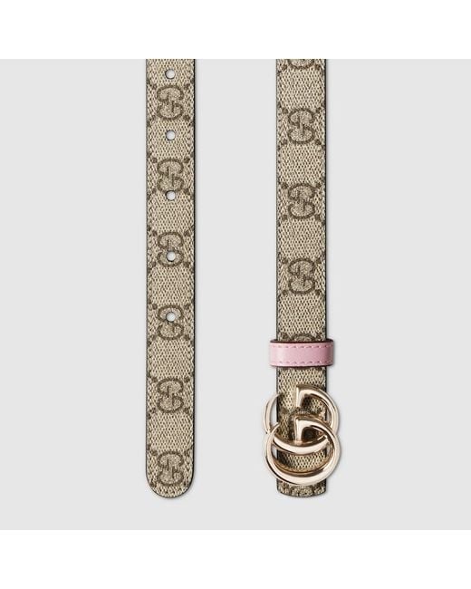Cintura Sottile Reversibile Gg Marmont, Taglia 100 di Gucci in Multicolor