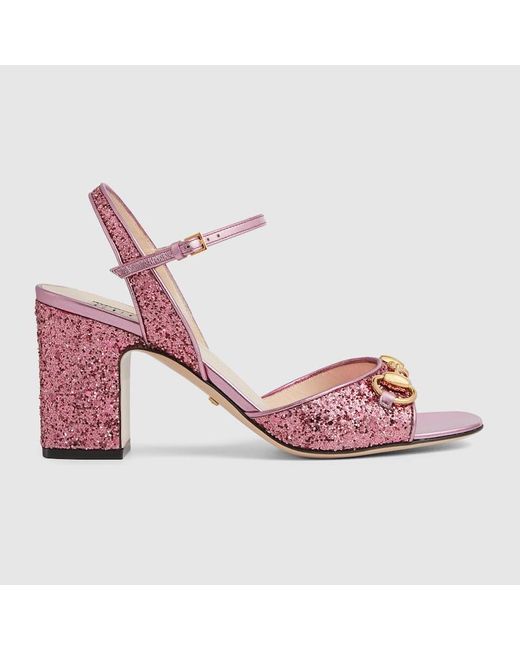 Gucci Pink Horsebit Sandal