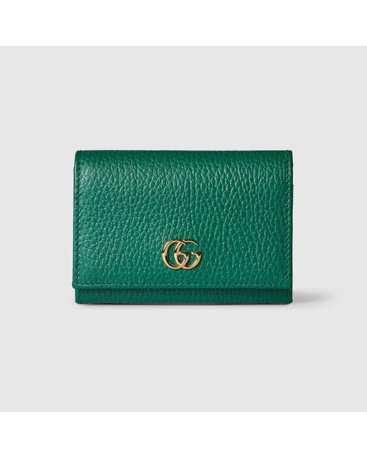 Gucci Green GG Marmont Card Case