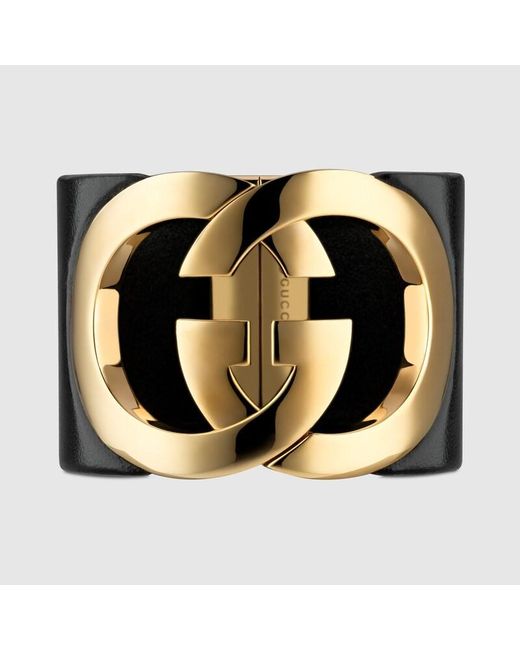 Gucci Metallic Interlocking Cuff Bracelet