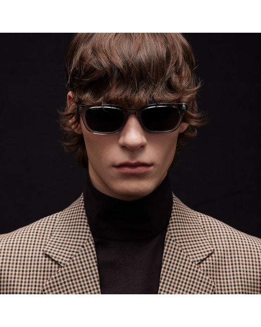 Gucci Brown Rectangular-Frame Sunglasses for men