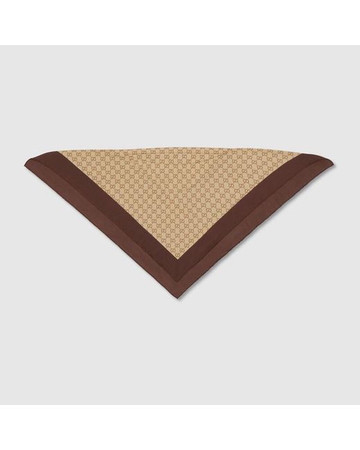 Gucci Natural Printed Silk Twill Headband