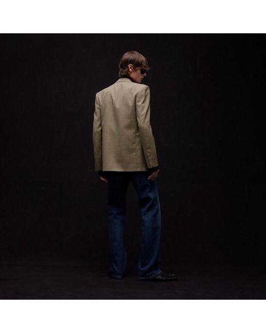 Gucci Brown Gingham Wool Single-Breasted Jacket for men