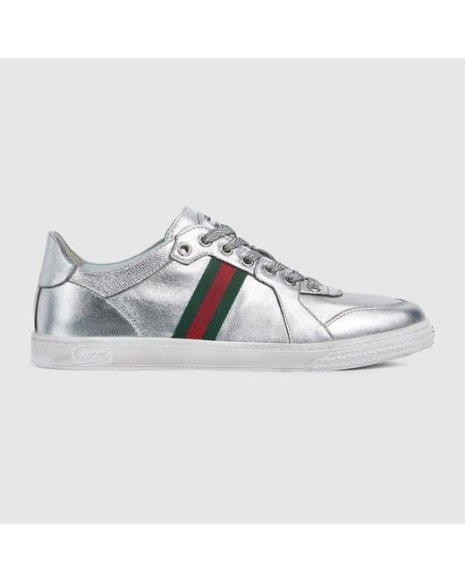 Gucci Metallic Stretch Low-Top Trainer