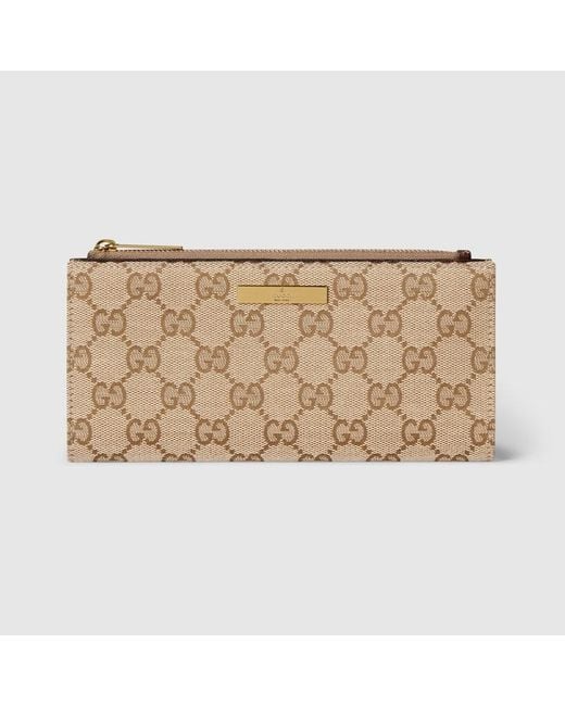 Gucci Natural Long Wallet With Plaque