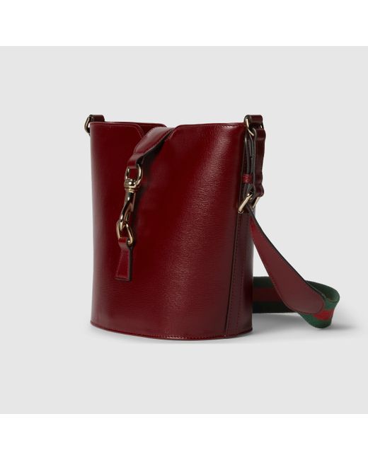 Gucci ミニ バケット ショルダーバッグ, ボルドー, Leather Red