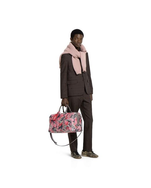 Gucci Red Gg Medium Duffle Bag, Gg Canvas for men