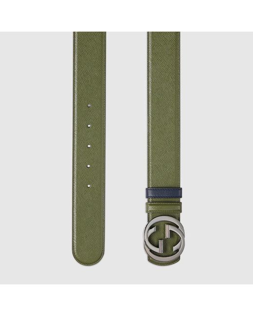 Ceinture Réversible Avec Boucle Gg, Taille 100 Gucci pour homme en coloris Blue