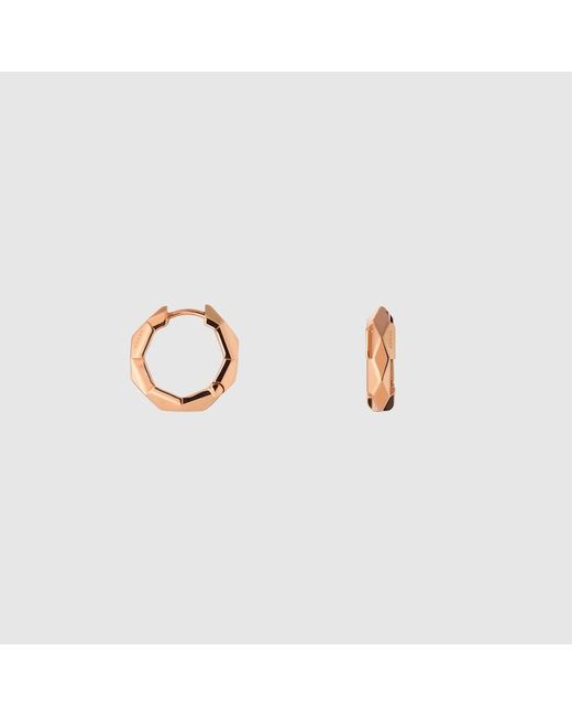 Gucci Pink Link To Love 18K Studded Earrings