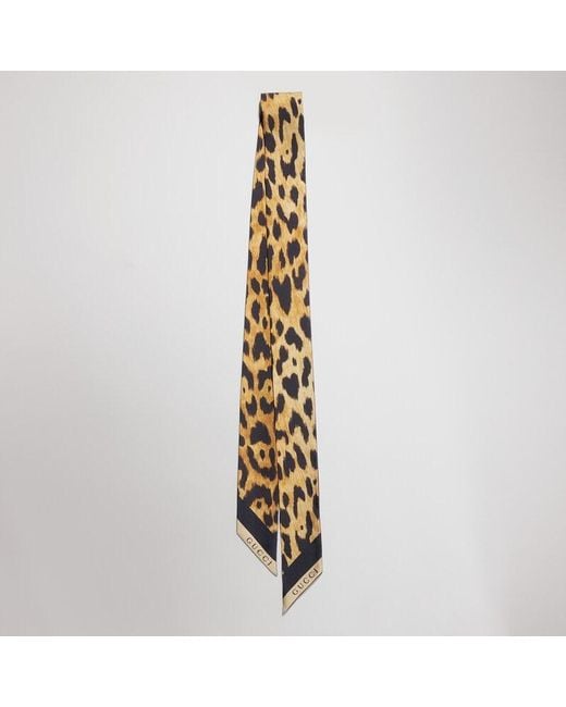 Gucci Metallic Printed Silk Twill Ribbon