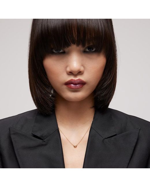 Gucci Metallic Interlocking 18K Pendant Necklace