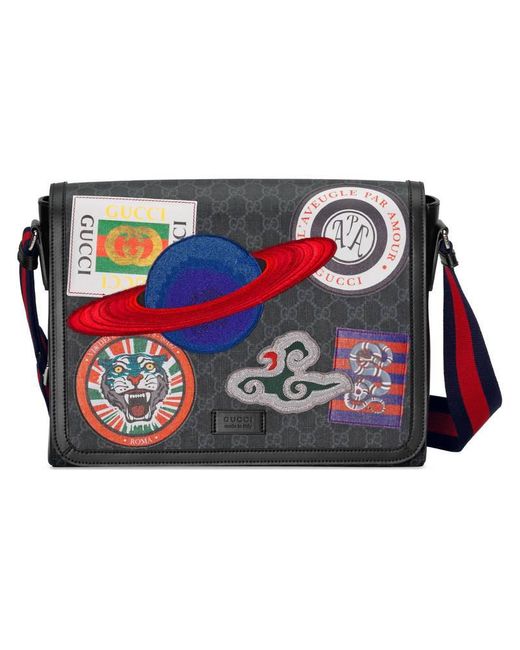 Borsa a tracolla Night Courrier in GG Supreme di Gucci in Multicolor da Uomo