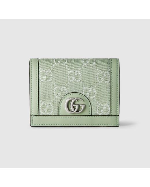 Gucci Green Ophidia GG Card Case Wallet