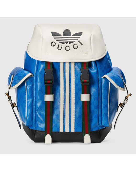 Gucci Blue Adidas X Backpack for men