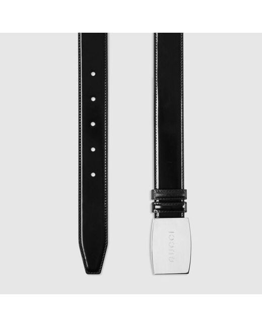 Ceinture Réversible Avec Boucle Plate, Taille 100 Gucci pour homme en coloris Black