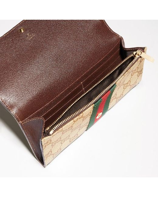 Gucci Natural Long Wallet With Web