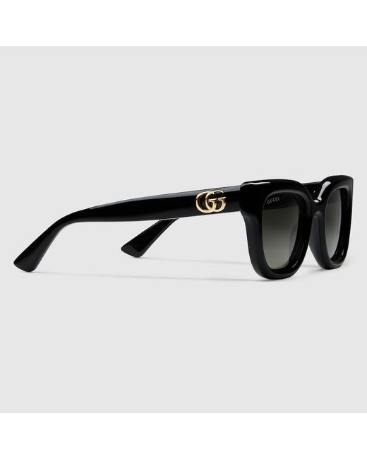 Gucci Black Round Frame Sunglasses